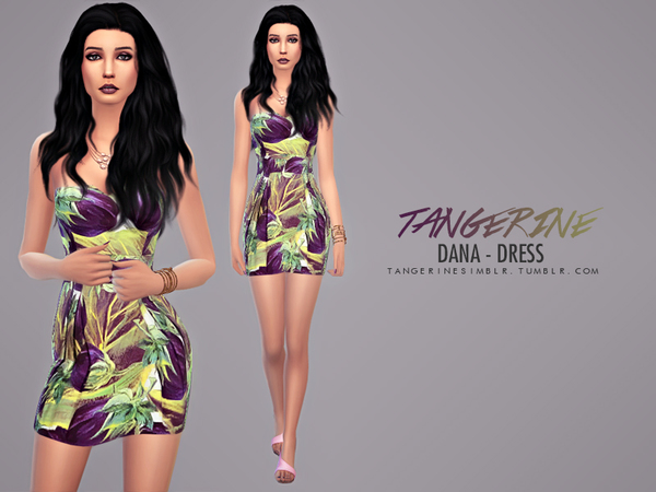  Sims Fans: Dana dress by tangerine