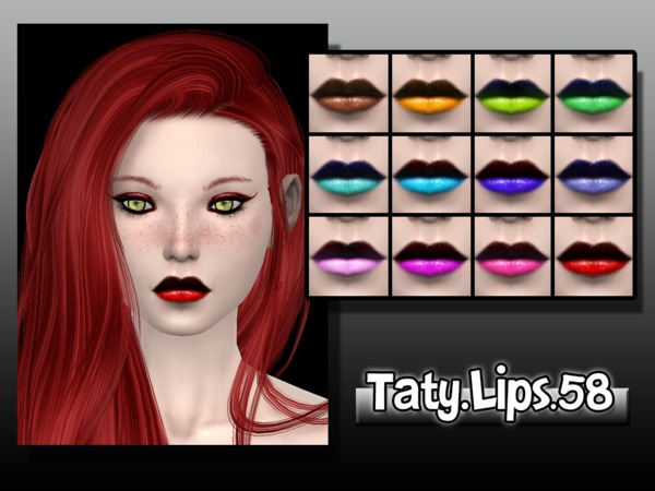  The Sims Resource: Lips 58 by Taty