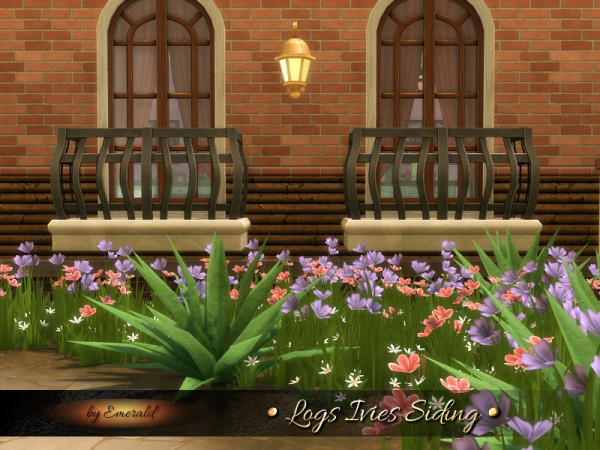  The Sims Resource: Logs Ivies Siding by Emerald