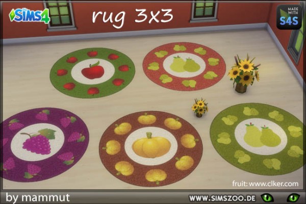  Blackys Sims 4 Zoo: Frutti rugs