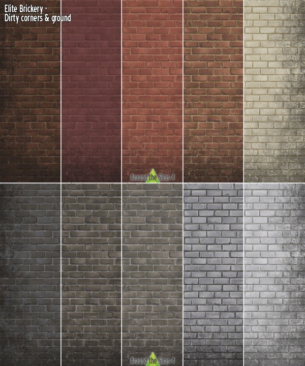  Around The Sims 4: Dirty Elite Brickery Walls