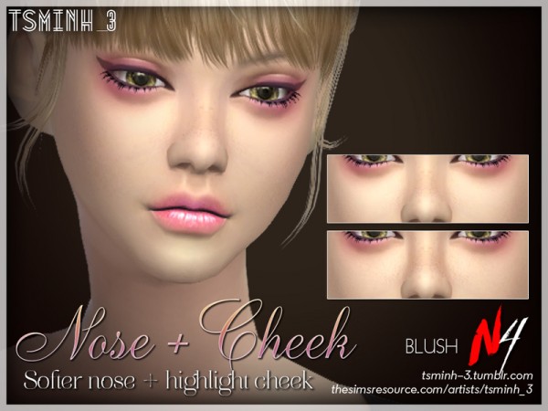  The Sims Resource: Nose + Cheek Blush by tsminh 3