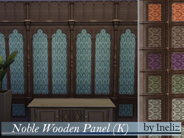  The Sims Resource: Noble Wooden Panel by Ineliz