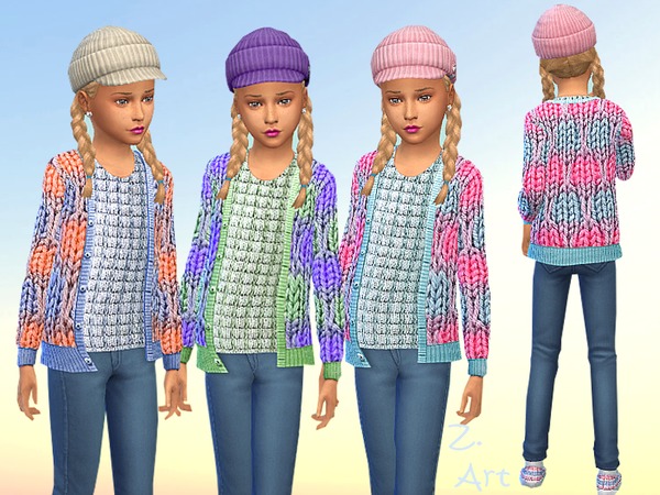  The Sims Resource: Little Cardigan by Zuckerschnute20
