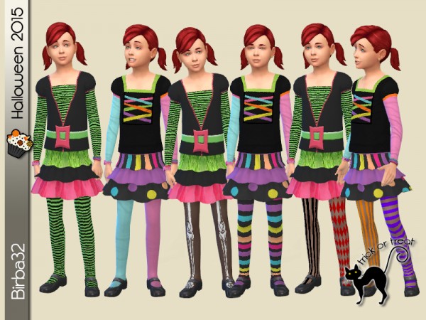  The Sims Resource: Halloween kids by Birba32