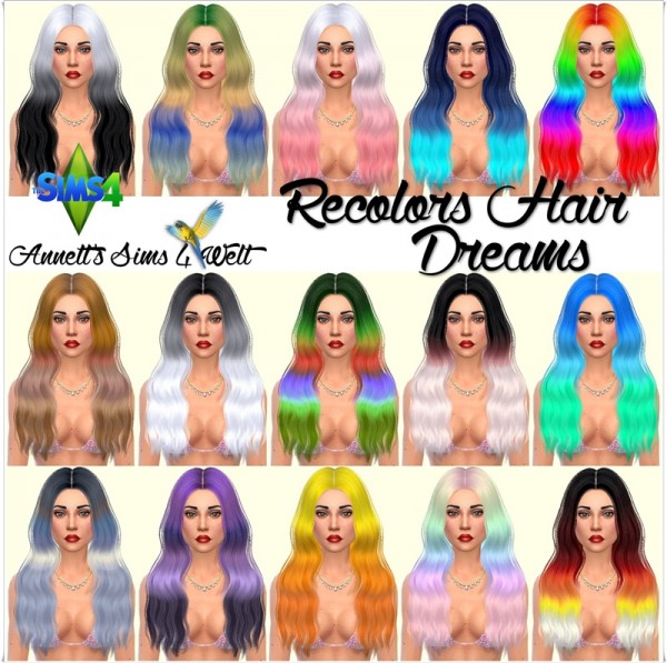  Annett`s Sims 4 Welt: Recolors Hair   Dreams