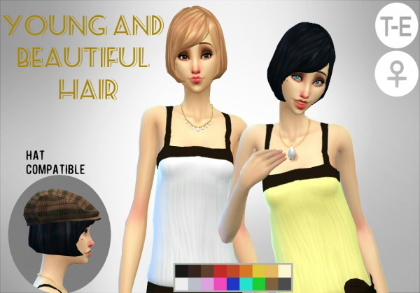  Saudade Sims: Young and Beautiful Hairstyle by Simduction