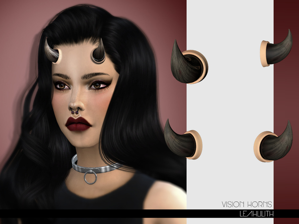  The Sims Resource: Vision Horns by LeahLilith