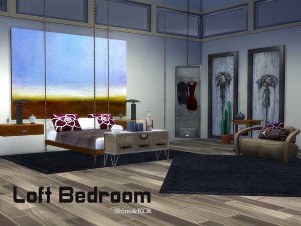  The Sims Resource: Bedroom Loft by ShinoKCR