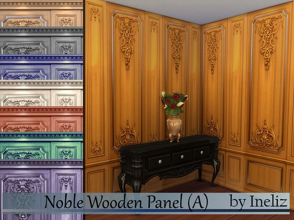  The Sims Resource: Noble Wooden Panel  A by Ineliz
