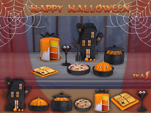  The Sims Resource: Happy Halloween set by Soloriya