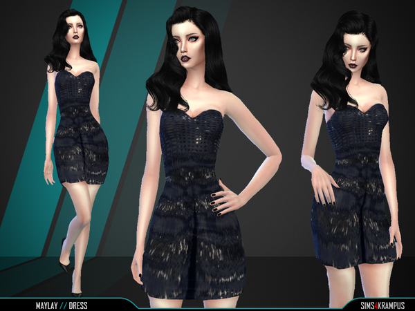  The Sims Resource: Maylay Dress by SIms4Krampus