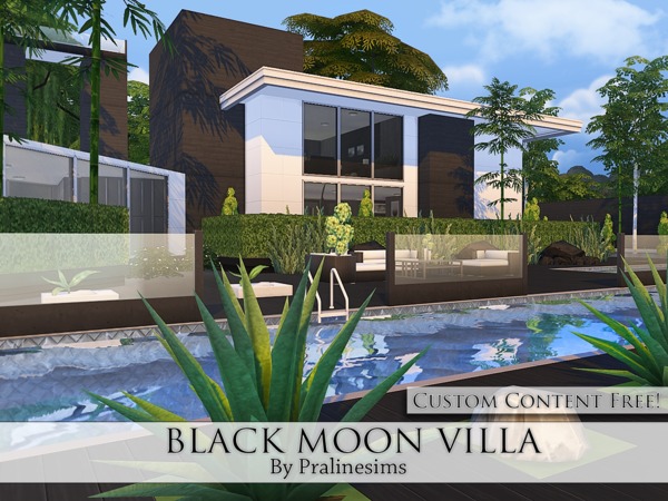  The Sims Resource: Black Moon Villa by Pralinesims