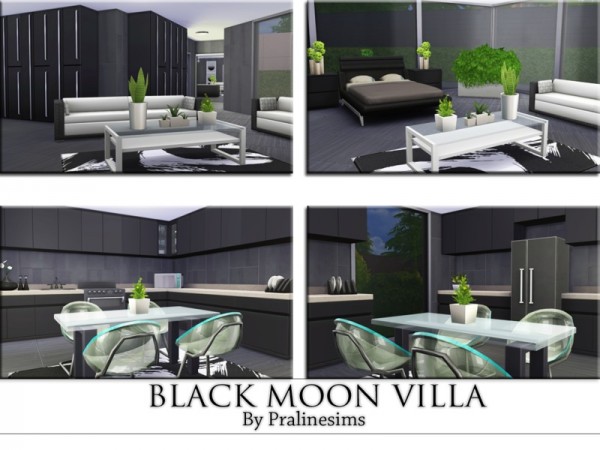  The Sims Resource: Black Moon Villa by Pralinesims
