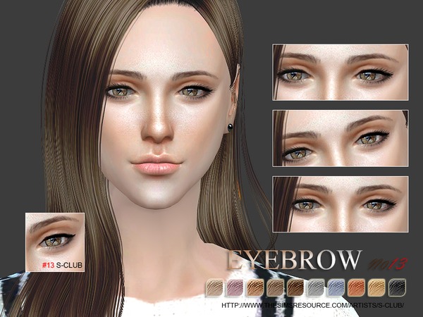  The Sims Resource: Eyebrows 13F by S Club