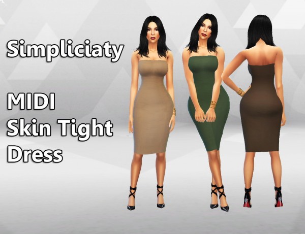  Simpliciaty: MIDI Skin Tight Dress