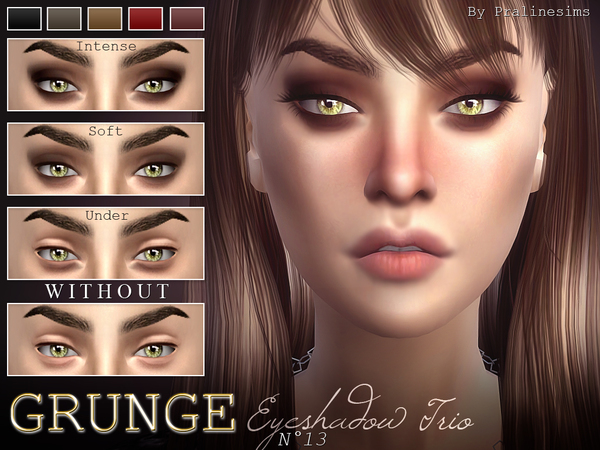  The Sims Resource: Grunge Eyeshadow Trio | N15 by Pralinesims