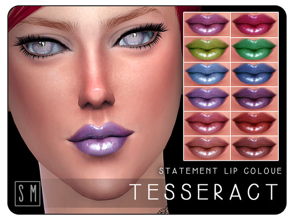  The Sims Resource: Tesseract    Statement Lip Colour by Screaming Mustard