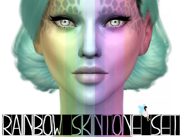  The Sims Resource: Rainbow Skintone Set by Ms Blue