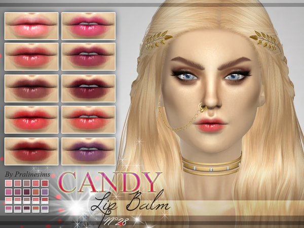  The Sims Resource: Candy Lip Balm | N28 by PralineSims