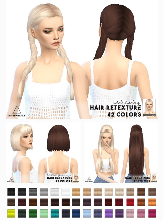  Miss Paraply: Hair retexture   Mixed bag of clay hairs