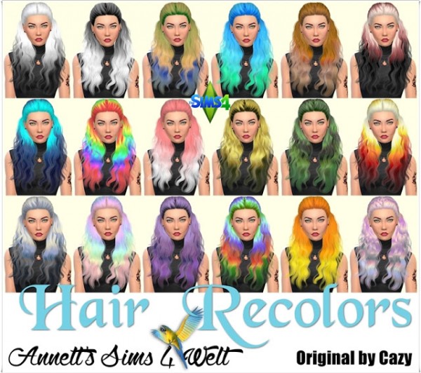  Annett`s Sims 4 Welt: Hair Recolors   Cazys Hannah