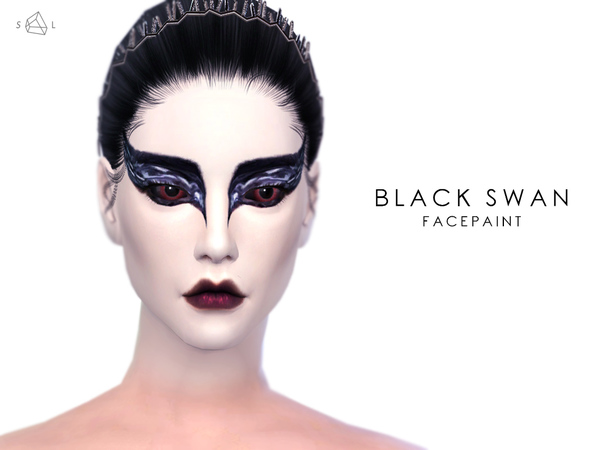  The Sims Resource: Black Swan Face Paint by Starlord