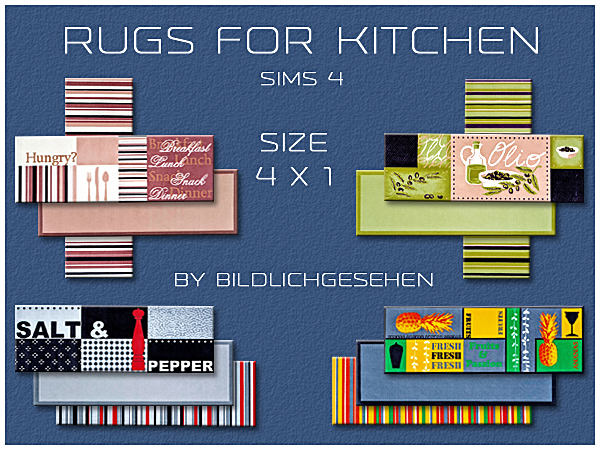  Akisima Sims Blog: Kitchen rugs in 2 sizes