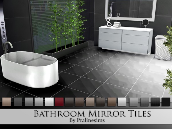  The Sims Resource: Bathroom Mirror Tiles by Pralinesims