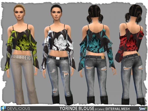  The Sims Resource: Yourinde Tops by Devilicious