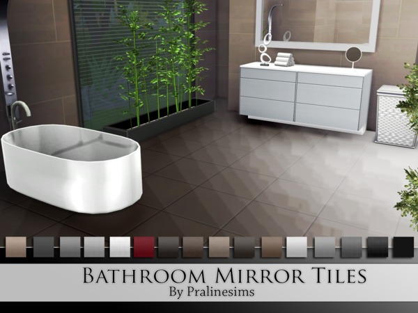  The Sims Resource: Bathroom Mirror Tiles by Pralinesims