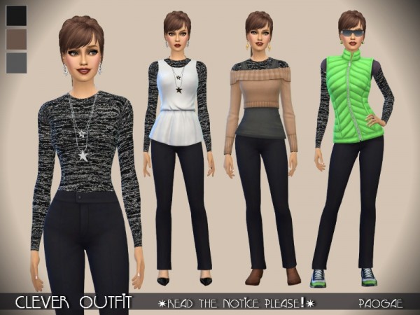  The Sims Resource: Clever Outfit by Paogae