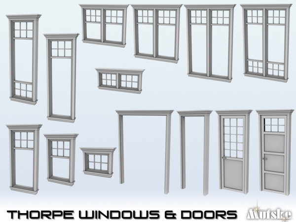  The Sims Resource: Thorpe Windows and Doors by Mutske