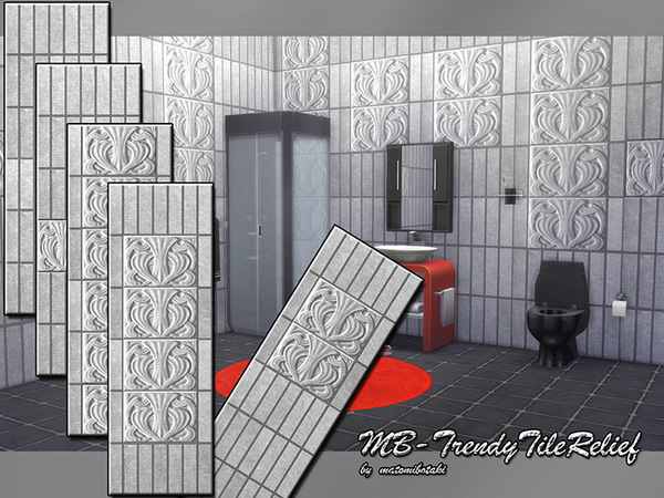  The Sims Resource: Trendy Tile Relief by Matomibotaki