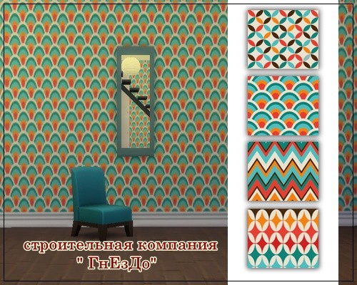  Sims 3 by Mulena: Seamless wallpaper Stick Self