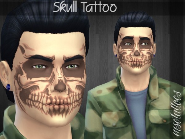  The Sims Resource: Skull Tattoo  by luvjake