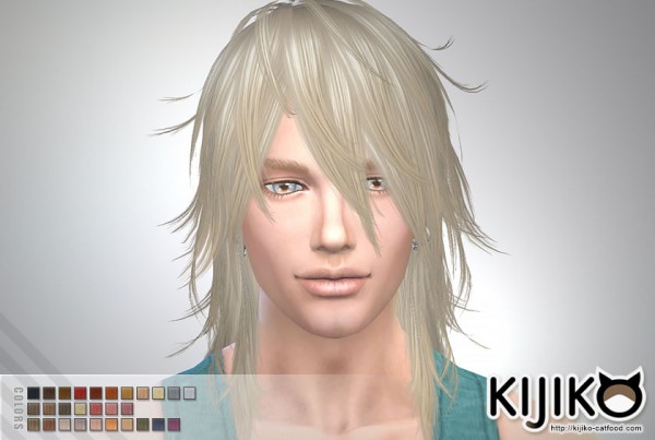  Kijiko: Shaggy Hair long hair version TS3 to TS4 conversion