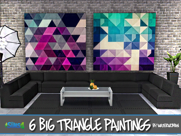  Akisima Sims Blog: Big Triangle Painting Set