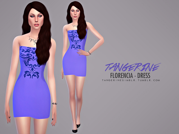  Sims Fans: Florencia   Dress 	 by tangerine