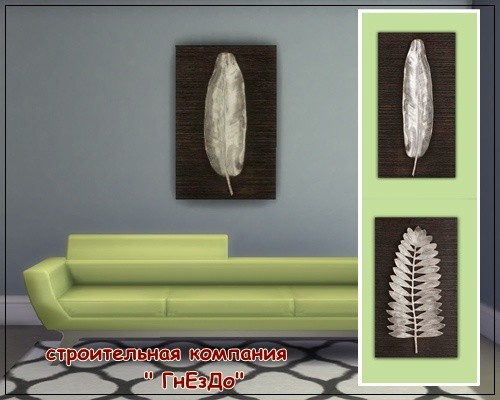  Sims 3 by Mulena: Silver Leaves 01  paintings