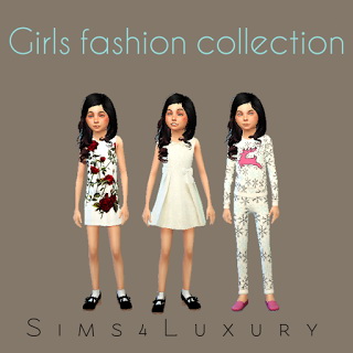  Sims4Luxury: Girls fashion collection 1