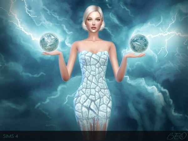  BEO Creations: Flame and Ice dress