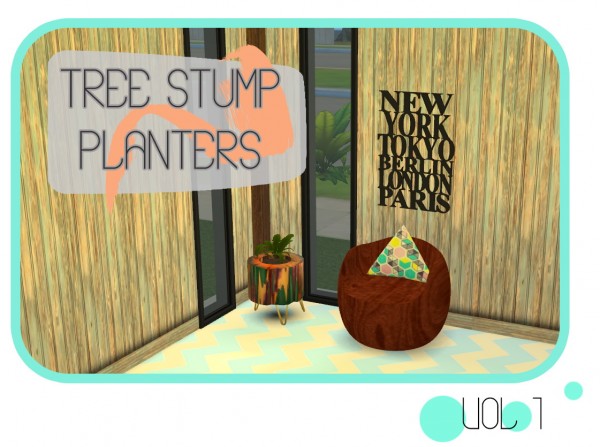  Sims 4 Designs: Plants Series 1: Stump Planter