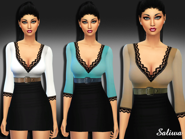  The Sims Resource: Serious and Glamorious Dress by Saliwa