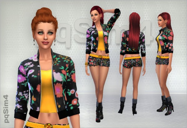 PQSims4: Set jacket, shorts and boots • Sims 4 Downloads