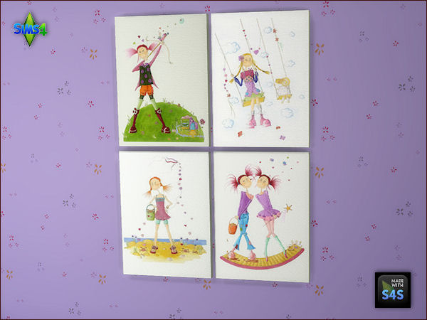  Arte Della Vita: 4 sets with 4 paintings for kids
