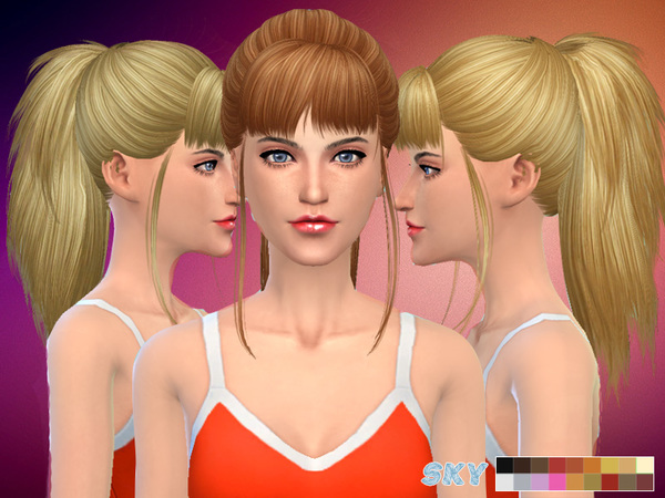  The Sims Resource: Skysims Hair 217 Aimee