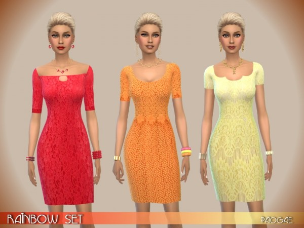  The Sims Resource: Rainbow Set by Paogae