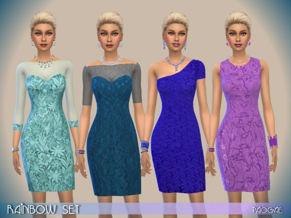 The Sims Resource: Rainbow Set by Paogae