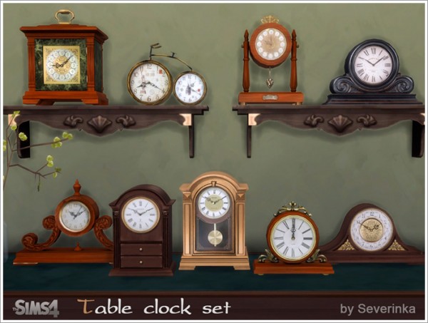 Sims by Severinka: Table clock set
